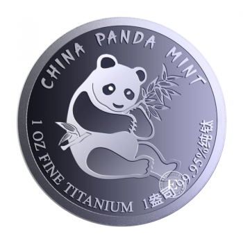 1 oz (31.10 g) titano moneta Chinese Panda, Kinija 2026 (round)
