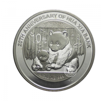 1 oz (31.10 g) sidabrinė moneta Panda - Hua-Xia Bank, Kinija 2012