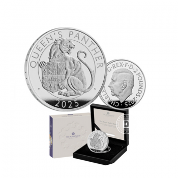 1 oz (31.10 g) sidabrinė PROOF moneta Tudor Beasts - Pantera, Didžioji Britanija 2025