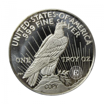 1 oz (31.10 g) sidabrinė moneta Peace Dollar, JAV (re-strike)
