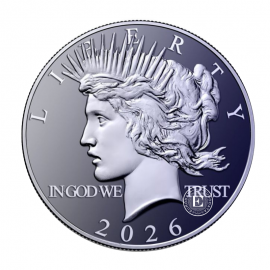 1 oz (31.10 g) titano moneta Peace Dollar, JAV 2026