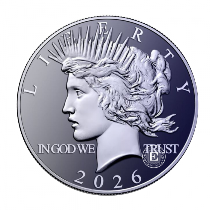 1 oz (31.10 g) Titanmünze Peace Dollar, USA 2026