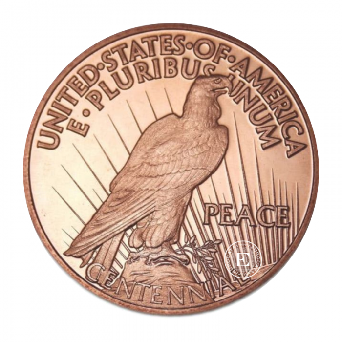 1 oz (31.10 g) miedziana moneta round  Peace Dollar, USA random year