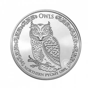 1 oz (31.10 g)  pièce d'argent  Northern Pygmy Owl, Tokelau 2021