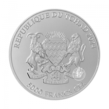 1 oz (31.10 g) srebrna moneta Eastern Screech Owl, Republika Czadu 2024