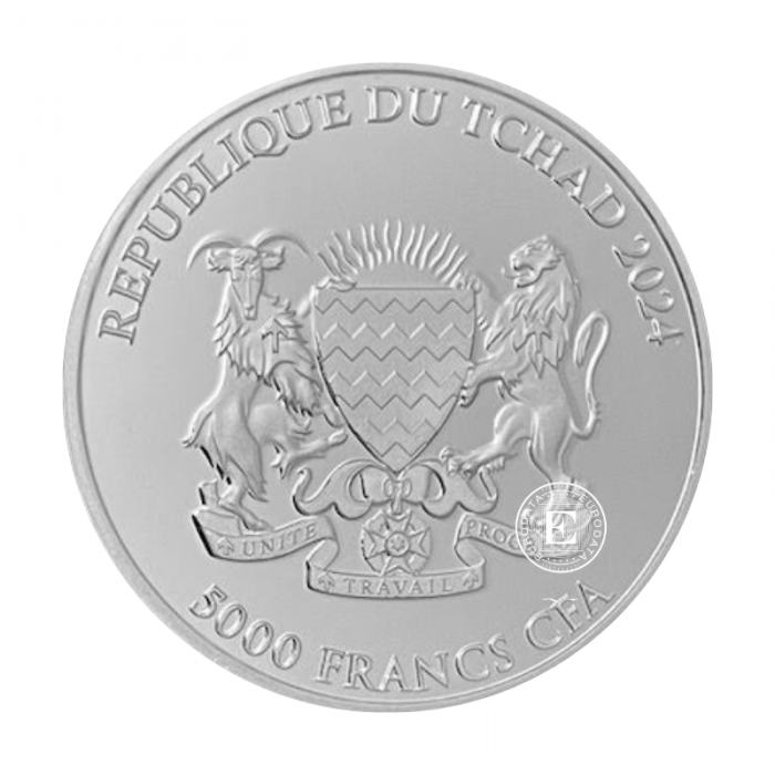 1 oz (31.10 g) pièce d'argent Eastern Screech Owl, République du Tchad 2024