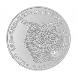 1 oz (31.10 g) Silbermünze Eastern Screech Owl, Republik Tschad 2024