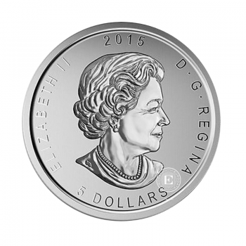 1 oz (31.10 g) silver coin Birds of Prey - Great Horned Owl, Canada 2015