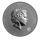 1 oz (31.10 g) sidabrinė moneta Lunar II -  Pelės metai, Australija 2008 (dalinai paauksuota)
