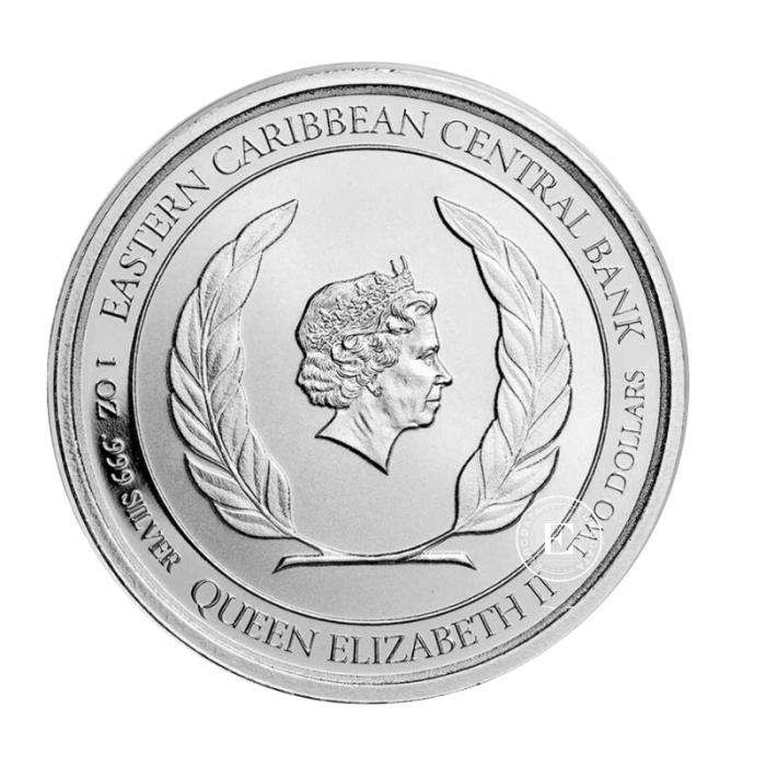 1 oz (31.10 g) pièce d'argent St Kitts and Nevis EC8 - Pelican, Caraïbes de l'Est 2019