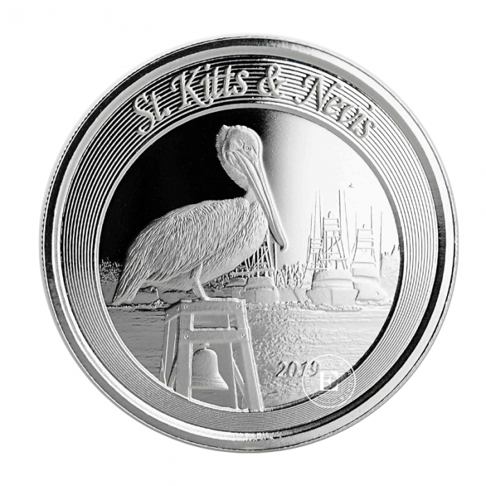 1 oz (31.10 g) pièce d'argent St Kitts and Nevis EC8 - Pelican, Caraïbes de l'Est 2019