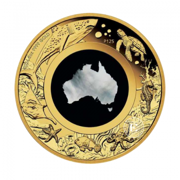 2 oz (62.20 g) auksinė PROOF moneta Didysis pietinės žemės perlas, Australija 2024 (su sertifikatu)
