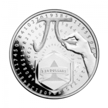 1 oz (31.10 g) sidabrinė moneta Number Pi,  Saliamono Salos 2024