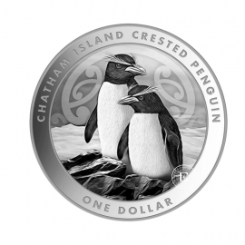 1 oz (31.10 g) sidabrinė moneta Kuoduotasis pingvinas, Naujoji Zelandija 2020