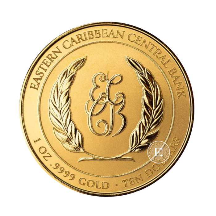 1 oz (31.10 g) auksinė moneta kortelėje EC8 Antigua & Barbuda - Rum Runner, Rytų Karibų Salos 2023