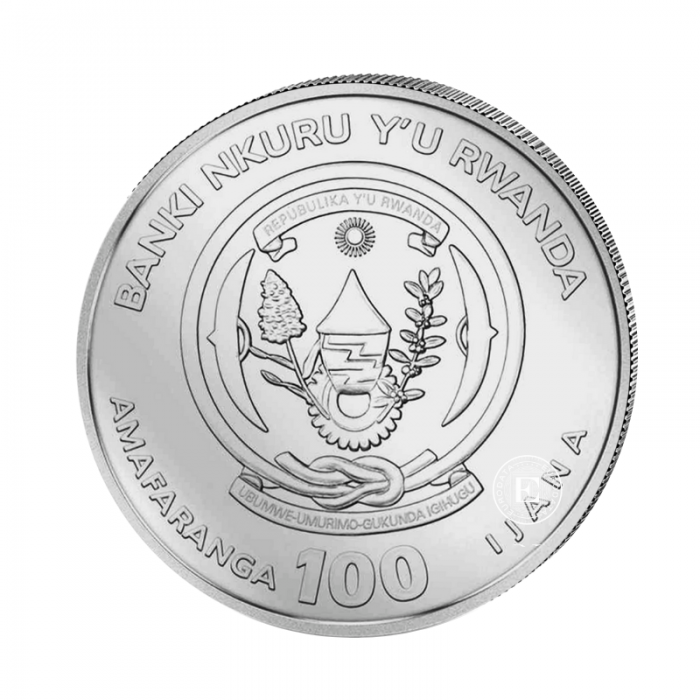 1 oz (31.10 g) pièce d'platine Year of the snake, Lunar, Rwanda 2025