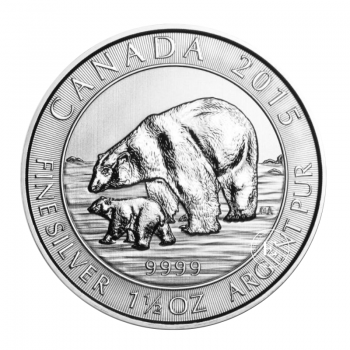 1.5 oz (46.65 g) silver coin Polar bear, Canada 2015