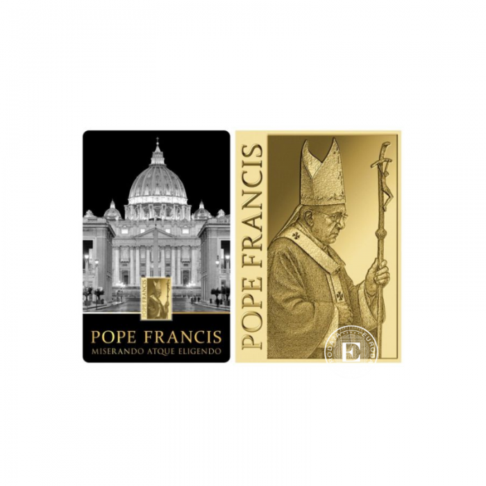 1/1000 oz auksinė moneta kortelėje Pope Francis, Liberija