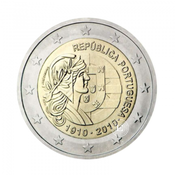 2 Eur pièce 100th anniversary of the Portuguese Republic, Portugal 2010
