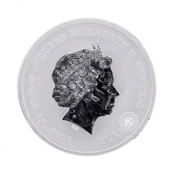 1 oz (31.10 g) silver coin Gods of Olympus - Poseidon, Tuvalu 2021