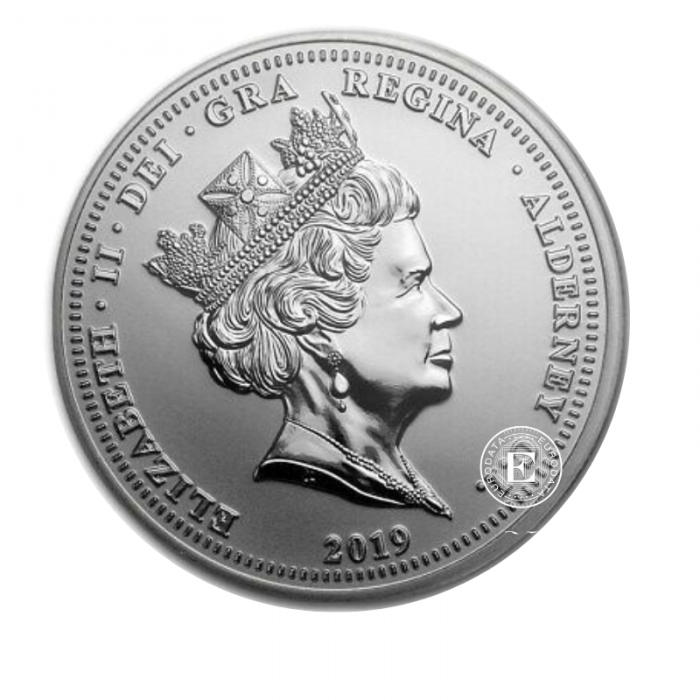 1 oz (31.10 g)  silver coin Puffin, Alderney 2019