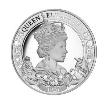 1 oz (31.10 g) sidabrinė PROOF moneta Karalienė Elžbieta II, Niujė 2021 (su sertifikatu)
