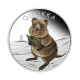 1 oz (31.10 g) Silbermünze PROOF farbig Quokka, Australien 2021