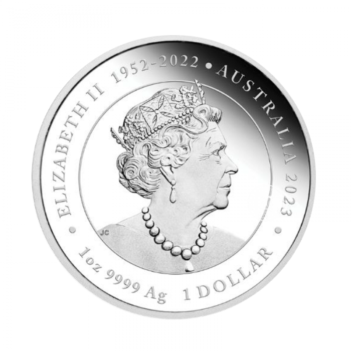 1 oz (31.10 g) sidabrinė PROOF spalvota moneta Quokka, Australija 2023 (su sertifikatu)