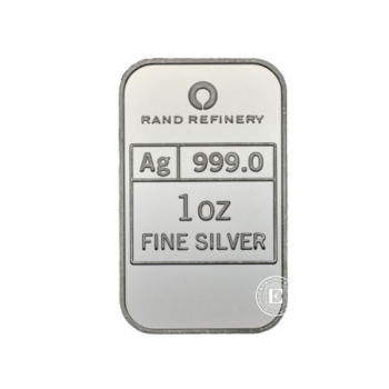1 oz  (31.10 g)  silver bar The Lunar - Horse, Rand Refinery 999