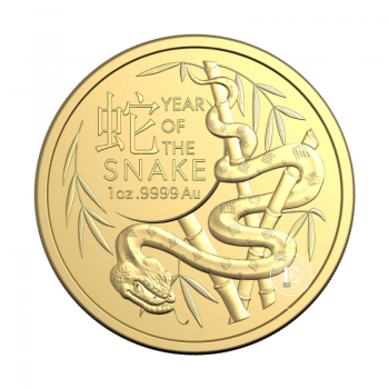 1 oz (31.10 g) auksinė moneta -  Gyvatės metai - (LUNAR RAM), Australija 2025