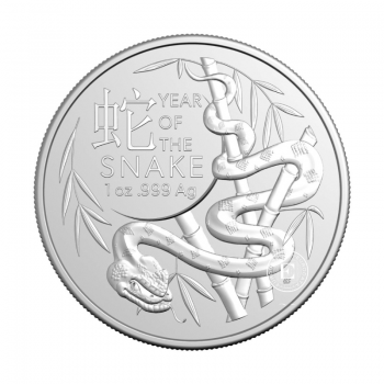 1 oz (31.10 g) sidabrinė moneta Gyvatės metai - (LUNAR RAM), Australija 2025
