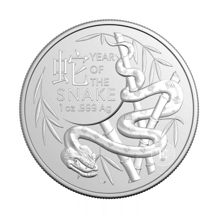 1 oz (31.10 g)  pièce d'argent The year of the snake - RAM, Australie 2025