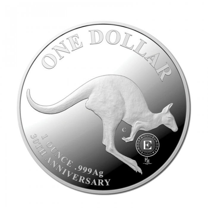 1 oz (31.10 g) sidabrinė PROOF moneta Kengūra - Mob of Thirty - RAM, Australija 2023 (su sertifikatu)