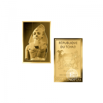 1/1000 oz  złota moneta Ramesses II, Czad