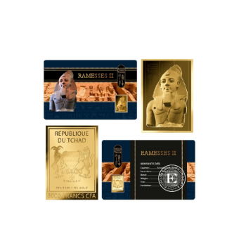 1/1000 oz  złota moneta Ramesses II, Czad