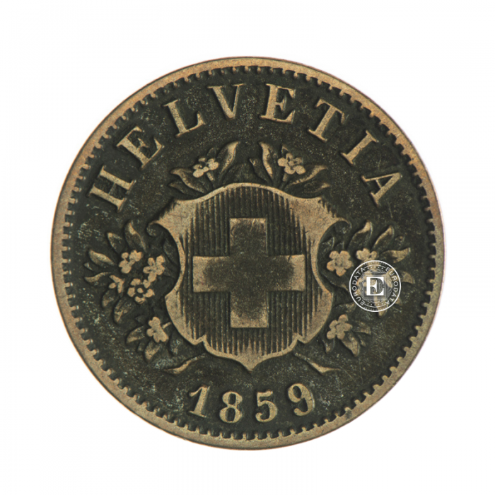 3.16 g silver coin, Switzerland 1859