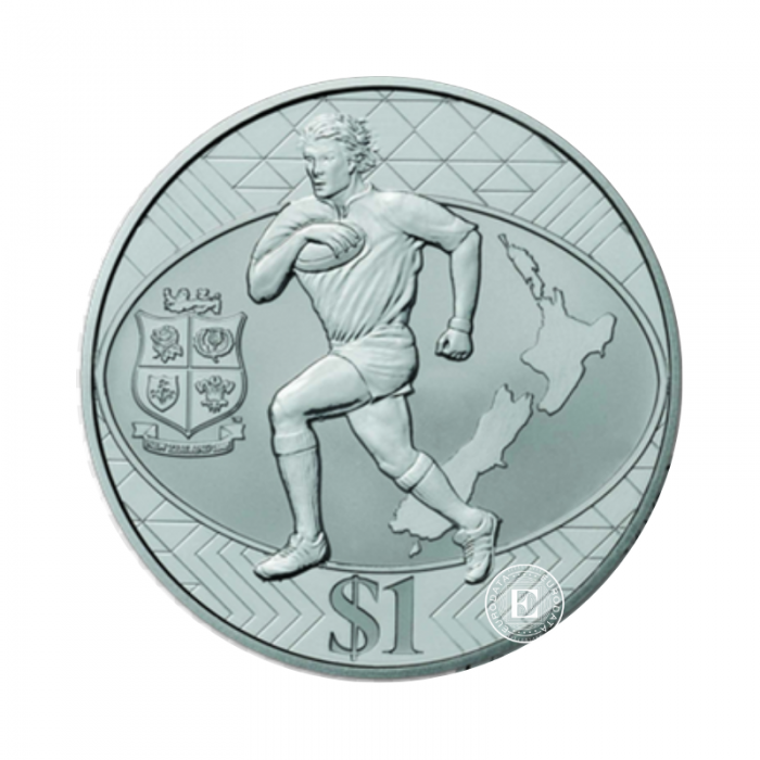 1 Dollar (28.28 g) pièce d'argent PROOF  The Lions - Rugby,  Nouvelle-Zélande 2005