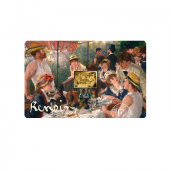 1/1000 oz aukso luitas - moneta Pierre-Auguste Renoir Paintings – Luncheon of the Boating Party, Čadas