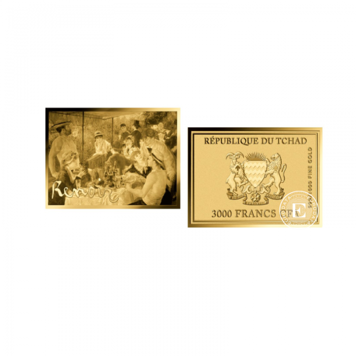 1/1000 oz lingot d'or Pierre-Auguste Renoir Paintings – Portrait of Adele Bloch-Bauer I, Tchad