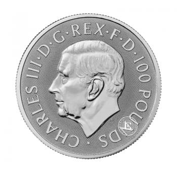 1 oz (31.10 g)  pièce d'platine The Royal Tudor Beasts - Greyhound of Richmond, Grande-Bretagne, 2025