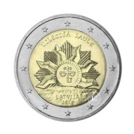 2 Eur moneta Rising sun, Łotwa 2019