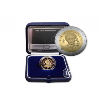 2 Eur PROOF moneta Rita Levi-Montalcini, Italija 2024
