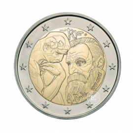 2 Eur coin August Rodin, France 2017