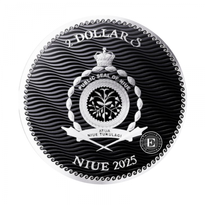 1 oz (31.10 g) silbermünze  Jolly Roger - Rhode Island Pirate, Niue 2025