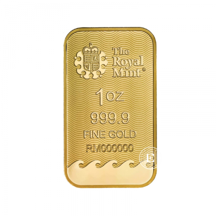 1 oz (31.10 g)  gold bar Britannia, The Royal Mint 999.9