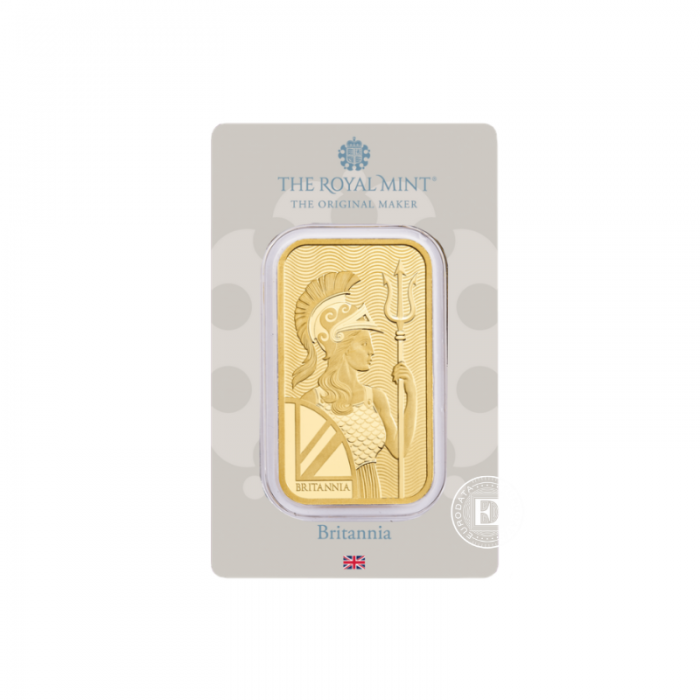 1 oz (31.10 g)  gold bar Britannia, The Royal Mint 999.9