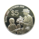 5 Dollar (28.28 g) pièce d'argent PROOF  Queen Elizabeth II visit to New Zealand,  Nouvelle-Zélande 2001