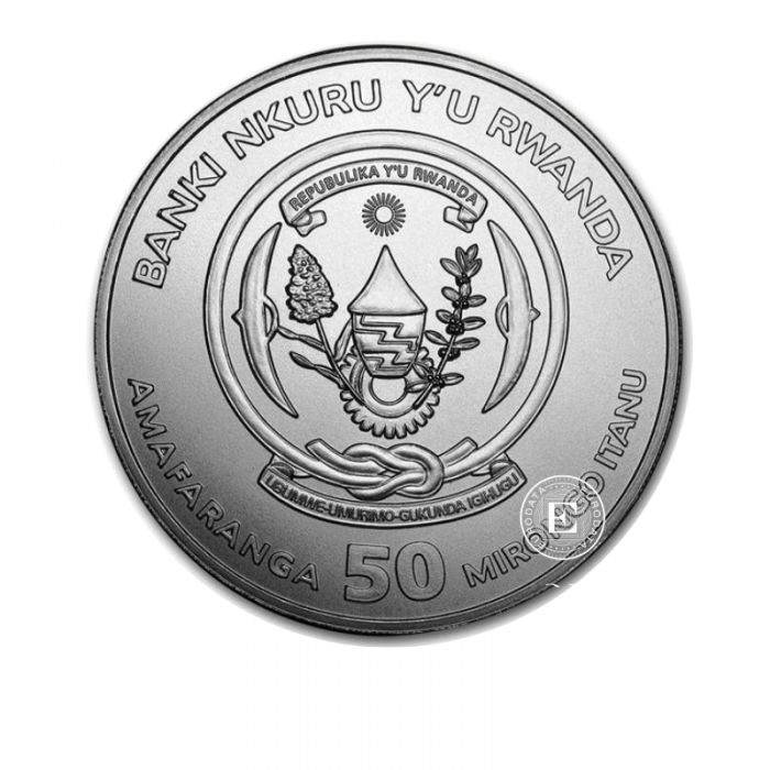 1 oz (31.10 g) silver coin Year of the hahn, Rwanda 2017