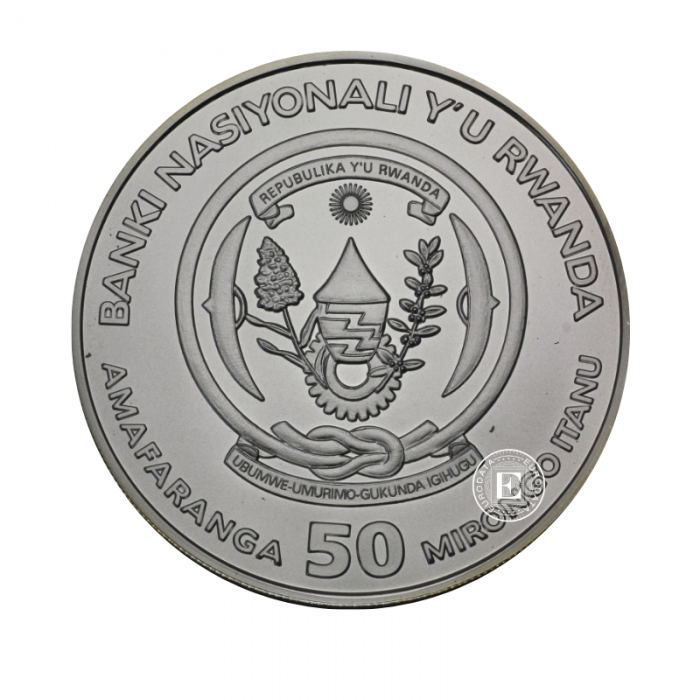 1 oz (31.10 g) silver coin Year of the Snake, Lunar, Rwanda 2025