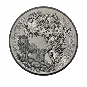 1 oz (31.10 g) silver coin Lion, Rwanda 2010